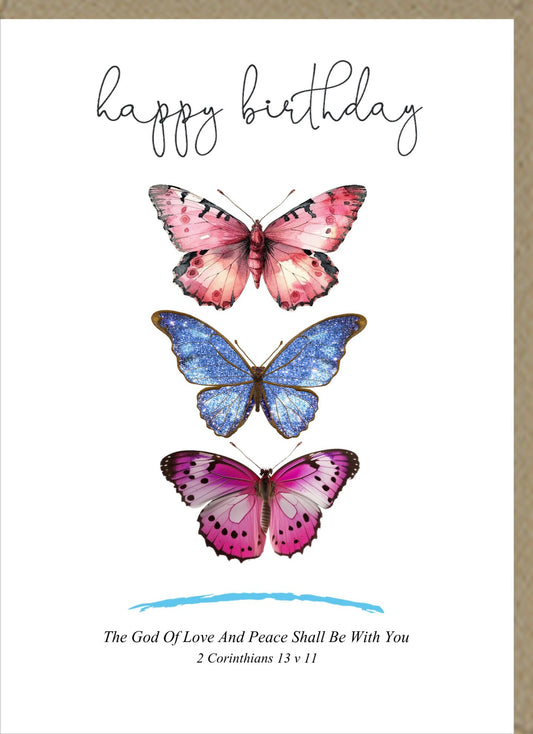 Butterfly Birthday Card - The Christian Gift Company
