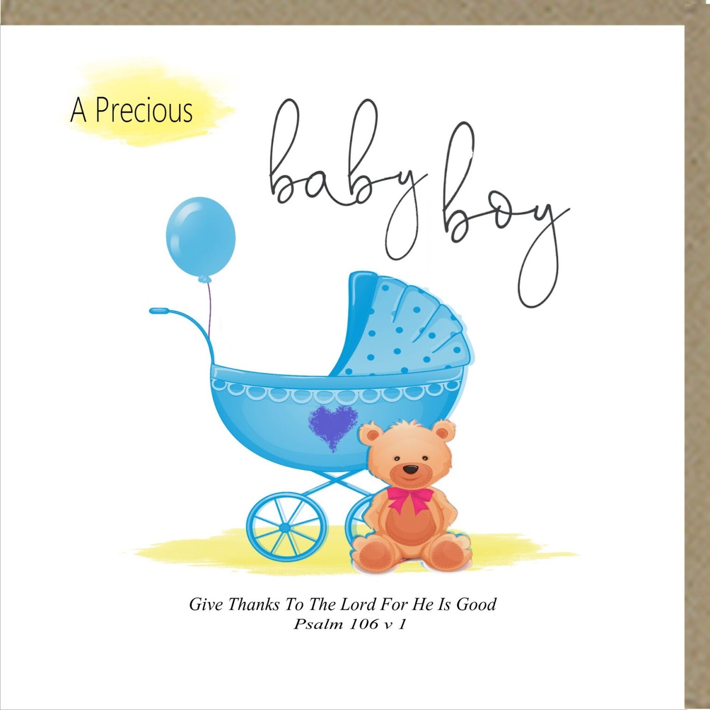 A Precious Baby Boy Card - The Christian Gift Company