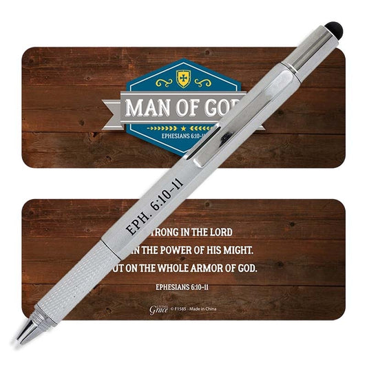 Man of God Multi-Function Stylus Pen Tool - The Christian Gift Company