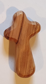 Small Olive Wood Holding Cross