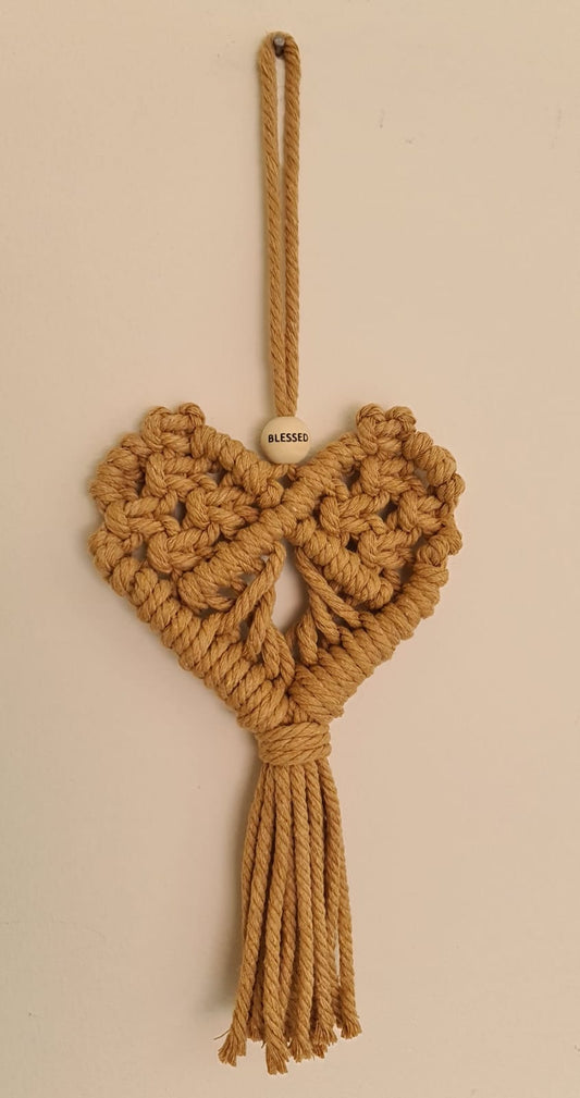 Blessed Macrame Heart - The Christian Gift Company
