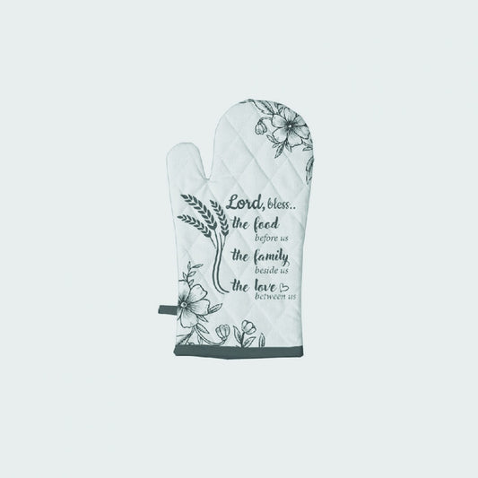 Bless The Food Oven Glove Pair - The Christian Gift Company