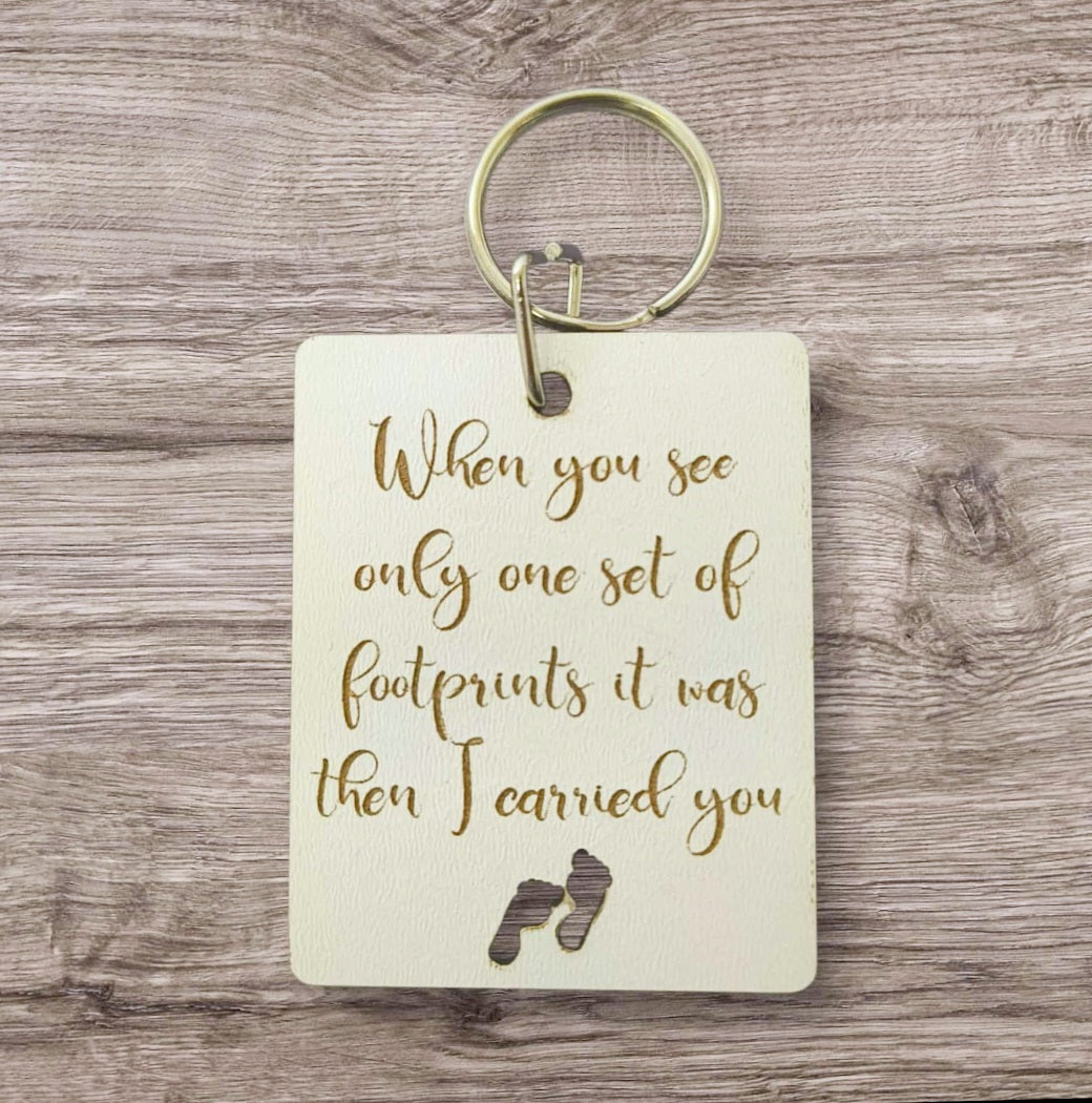 Keyring Footprints - The Christian Gift Company