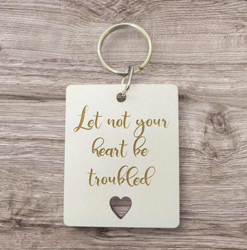 Let Not Your Heart Keyring - The Christian Gift Company