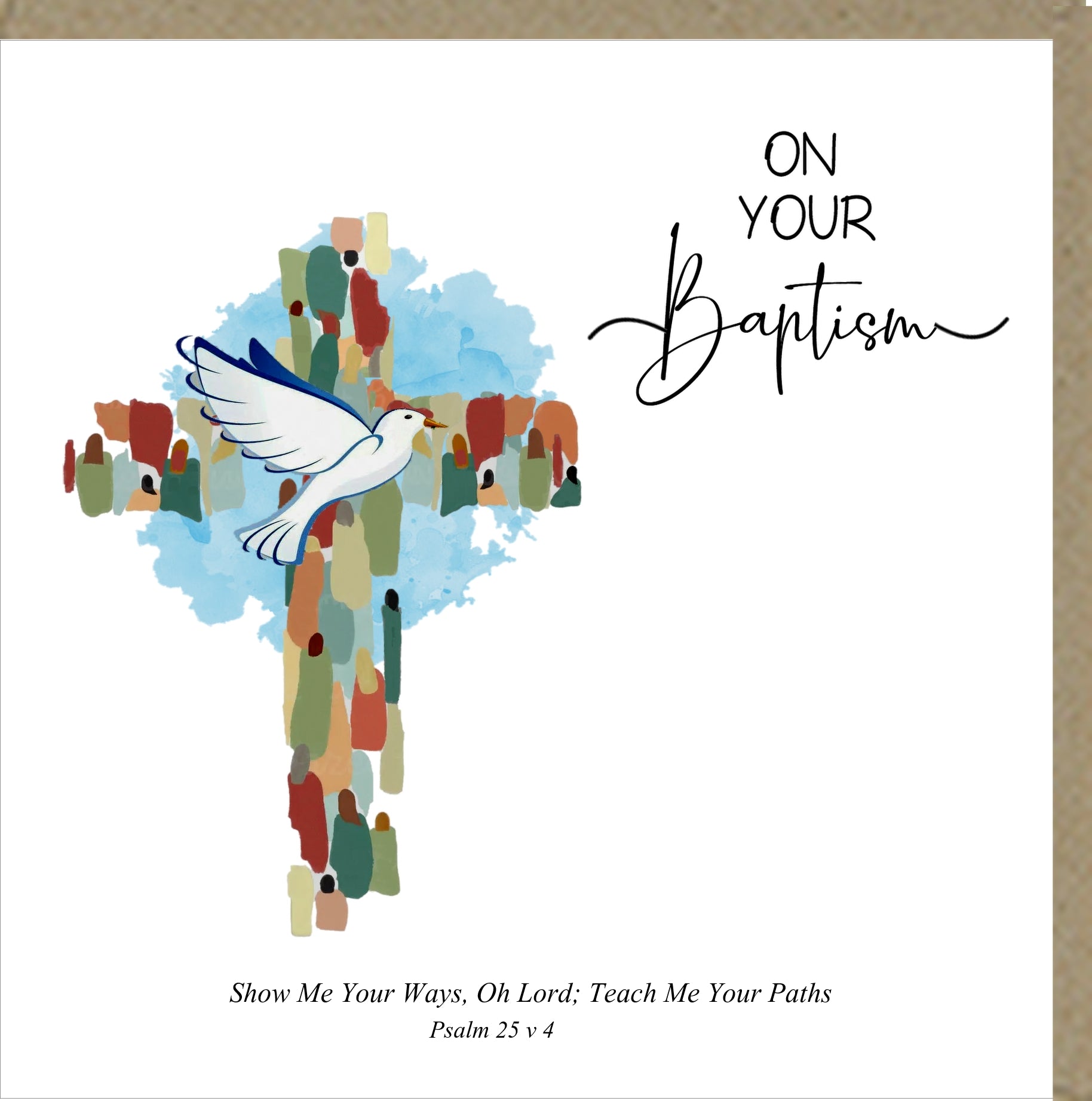 Camo Cross Baptism Card - The Christian Gift Company
