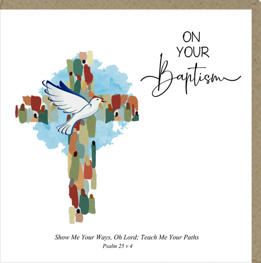 Camo Cross Baptism Card - The Christian Gift Company