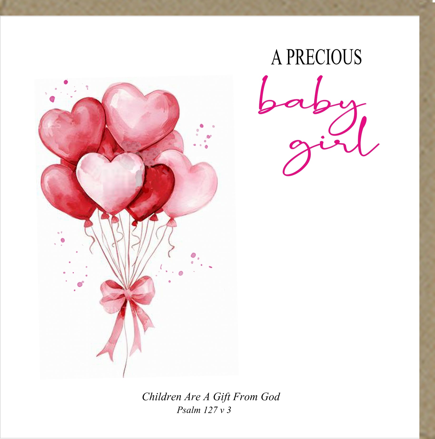 Precious Baby Girl Card - The Christian Gift Company