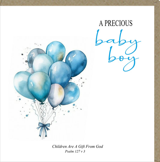 Precious Baby Boy Card - The Christian Gift Company