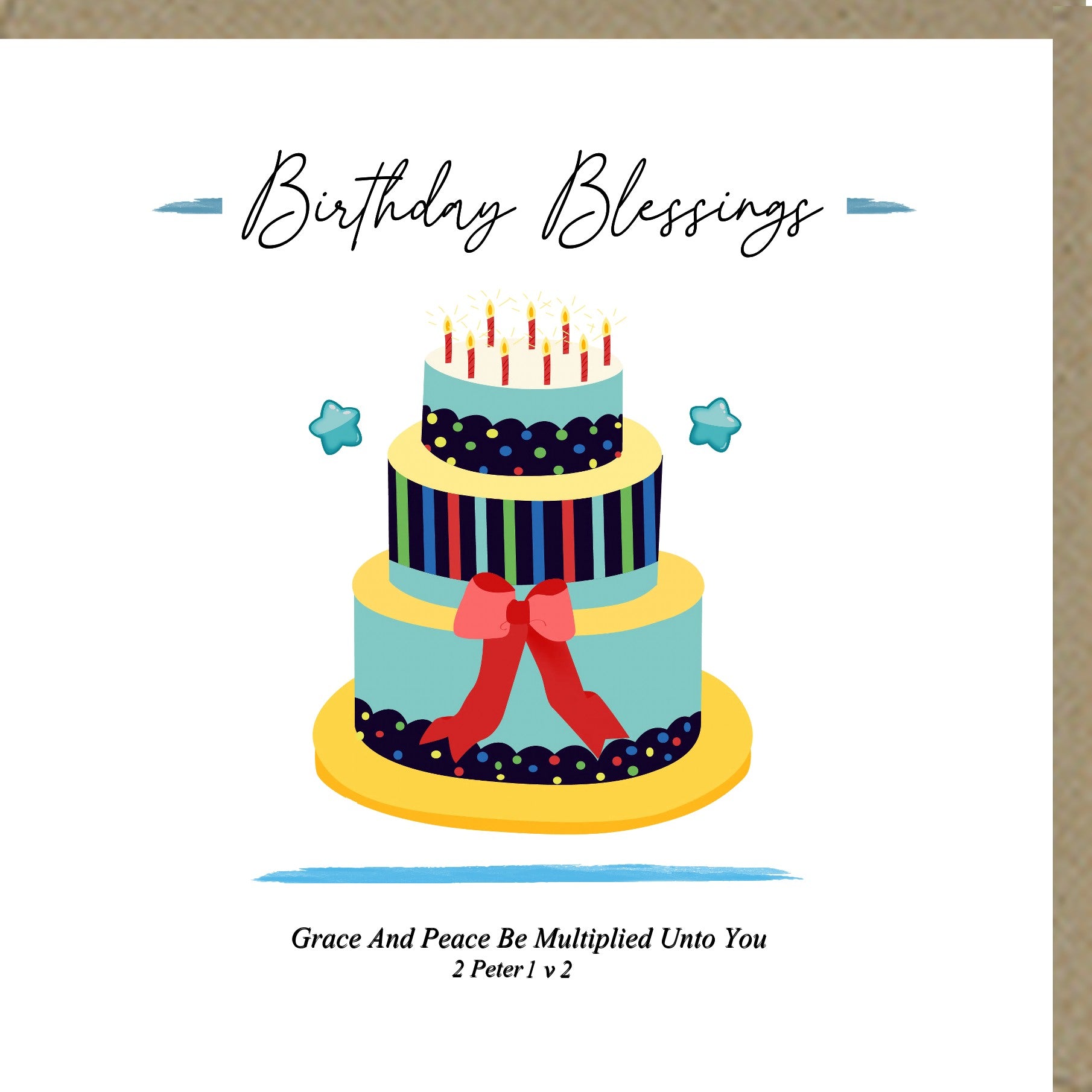 Birthday Blessings Cake Card - The Christian Gift Company