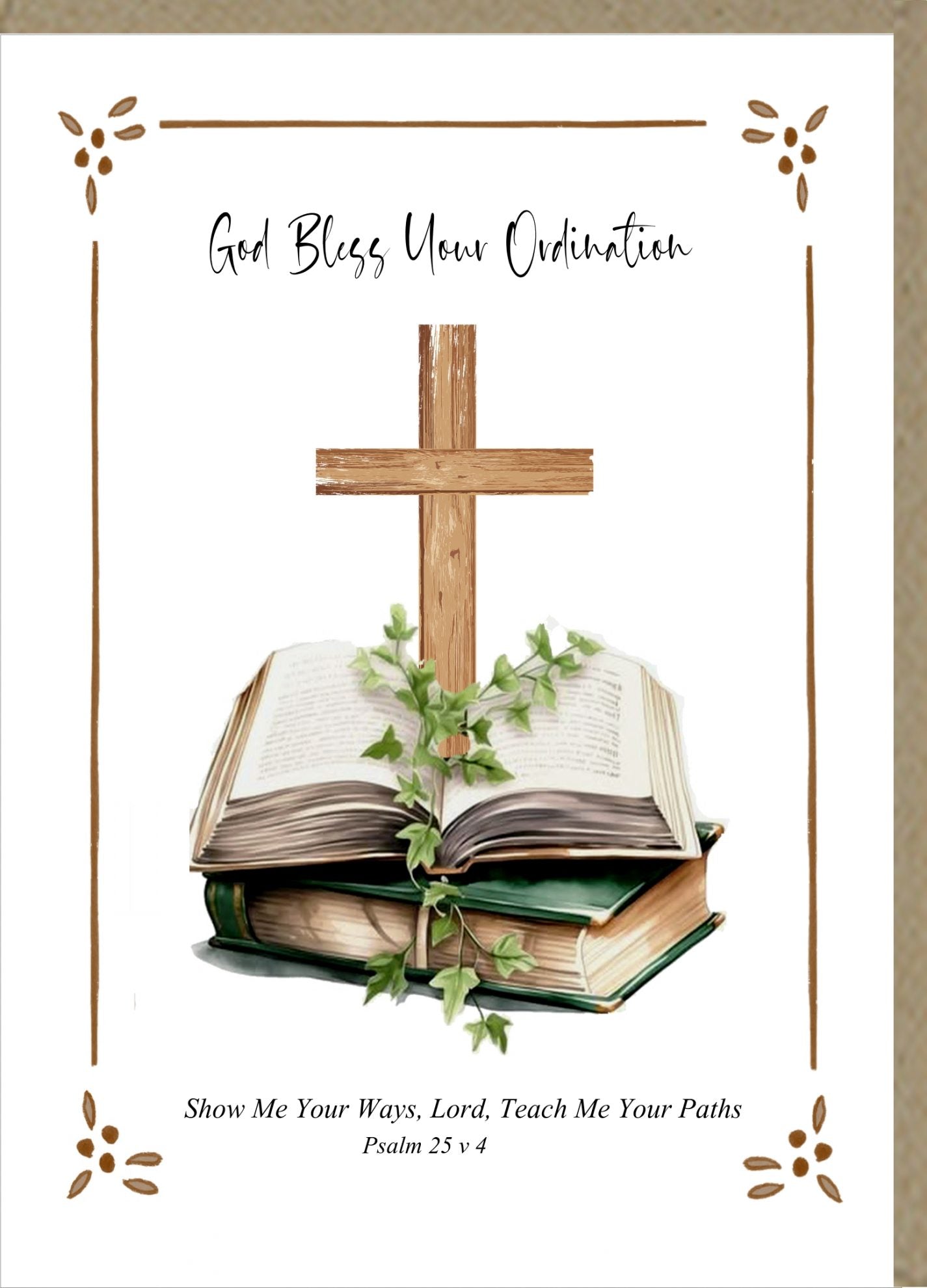 Show Me Your Ways Ordination Card - The Christian Gift Company