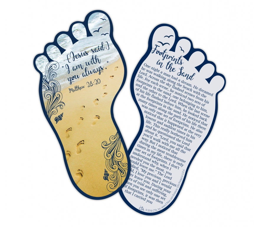 Shaped Footprints Bookmark