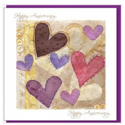Happy Anniversary Card With Hearts - The Christian Gift Company