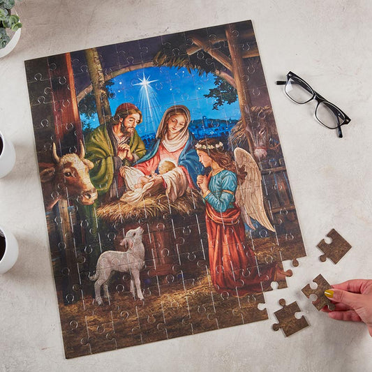 120-pc Jigsaw Holy Family Nativity - The Christian Gift Company