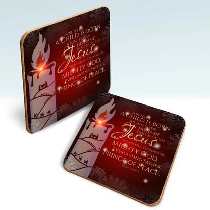 Jesus Christmas Coaster