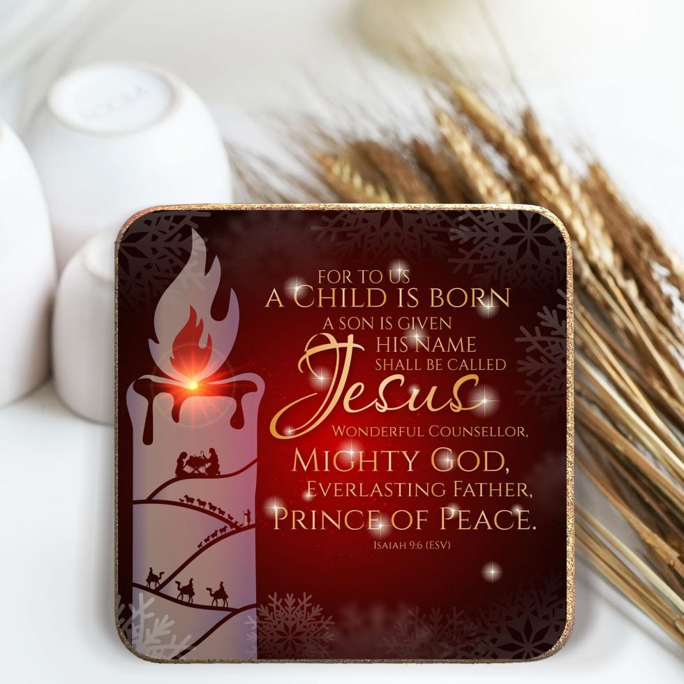 Jesus Christmas Coaster