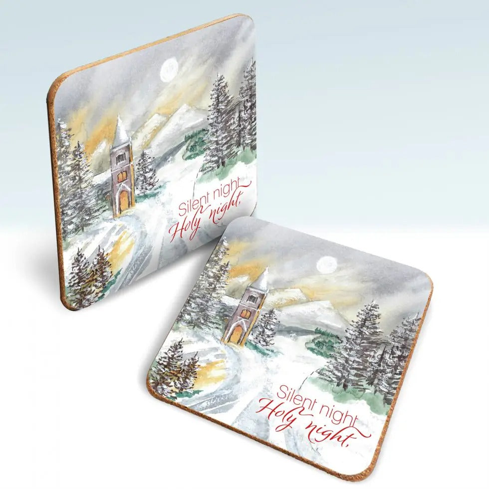Silent Night Christmas Coaster