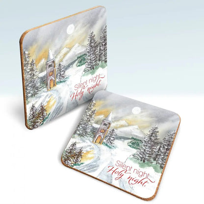 Silent Night Christmas Coaster