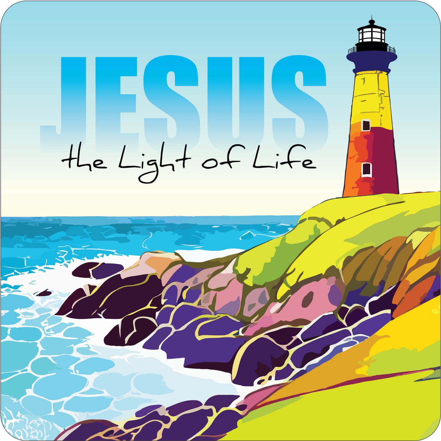 Jesus Light of Life coaster