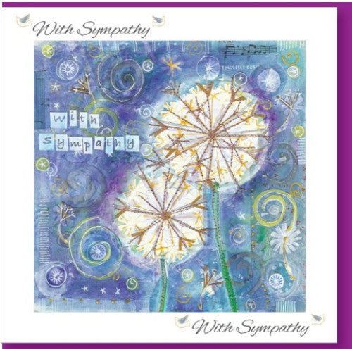 With Sympathy Card Seed Heads - No Bible Verse - The Christian Gift Company