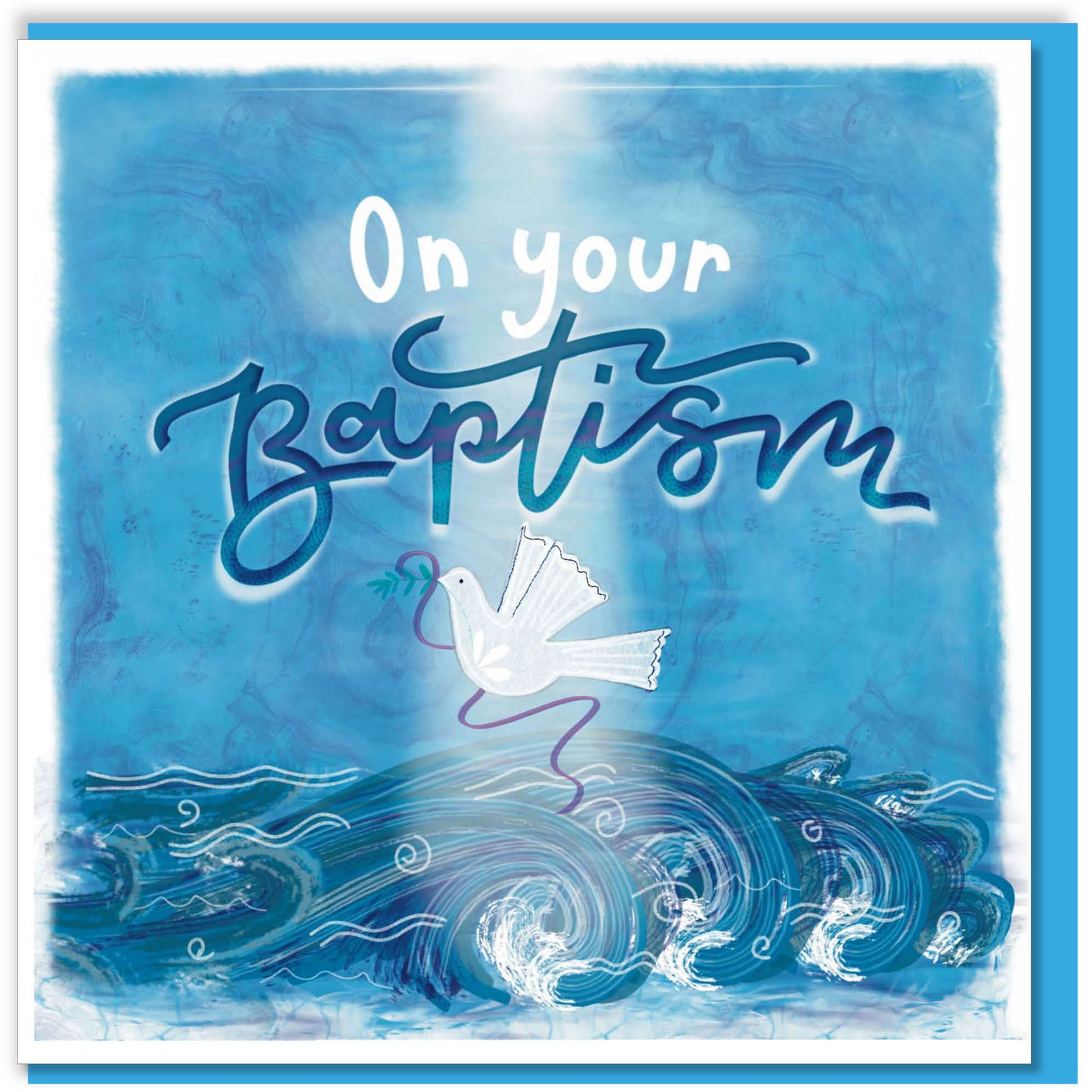 Baptism Dove & Water Greetings Card