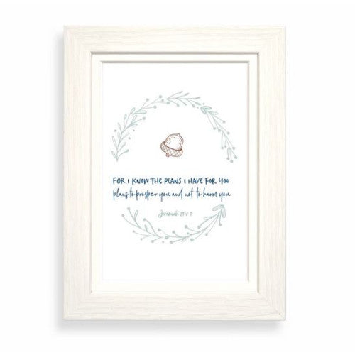 I Know The Plans Calm Range Framed Print 7 x 5 - The Christian Gift Company