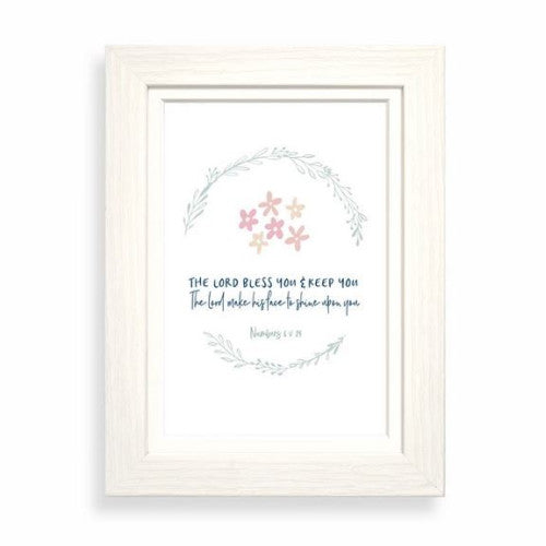 The Lord Bless You Calm Range Framed Print - The Christian Gift Company