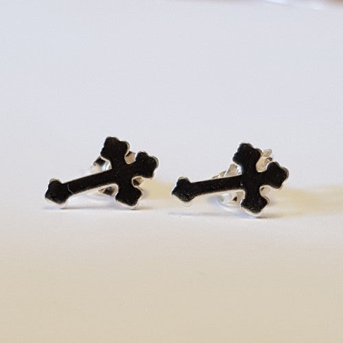 Plain Club Cross Earrings - The Christian Gift Company