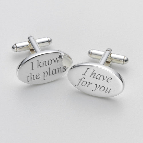 I Know The Plans Cufflinks - The Christian Gift Company
