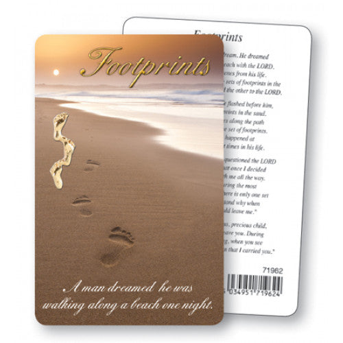 Footprints Pocket Prayer Card - The Christian Gift Company