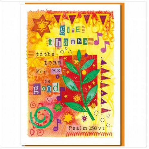 Give Thanks Greetings Card - The Christian Gift Company