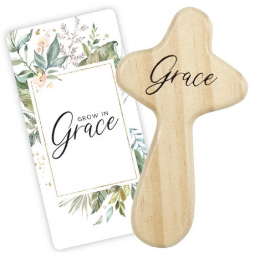 Grow In Grace Holding Cross And Card - The Christian Gift Company