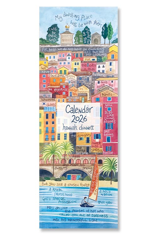 Hannah Dunnett Slimline Calendar 2026 - The Christian Gift Company