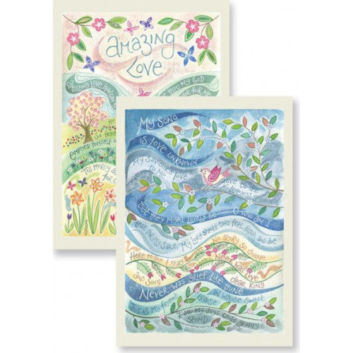 Hannah Dunnett Notecards Amazing Love And My Song Is Love Unknown - The Christian Gift Company