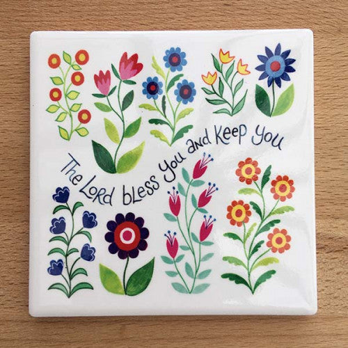 Hannah Dunnett Coaster - The Lord Bless You - The Christian Gift Company
