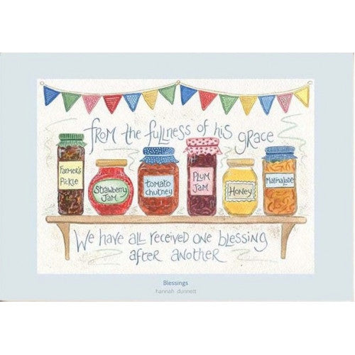 Hannah Dunnett A4 Mini Print: Blessings - The Christian Gift Company