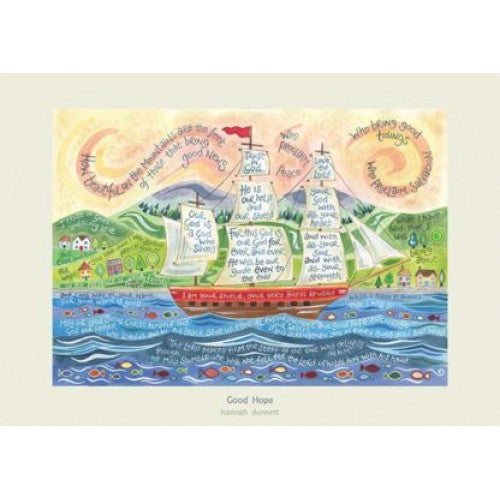 Hannah Dunnett Good Hope Ship A5 Greetings Card - The Christian Gift Company