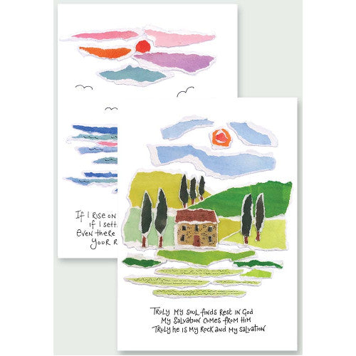 Hannah Dunnett Notecards My Soul Finds Rest / Wings Of The Dawn - The Christian Gift Company