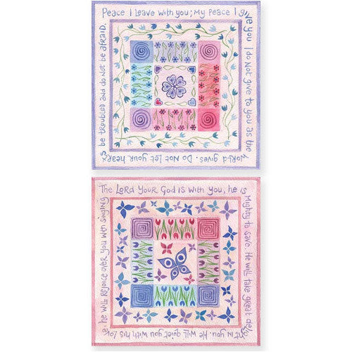 Hannah Dunnett Square Notecards Peace / He Will Rejoice - The Christian Gift Company