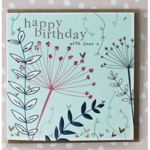 Happy Birthday Seedhead Card - The Christian Gift Company