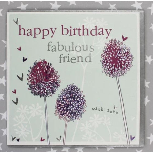 Happy Birthday Alliums Greetings Card - The Christian Gift Company
