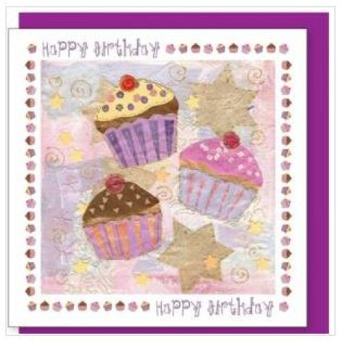 Happy Birthday Cupcakes Card - The Christian Gift Company