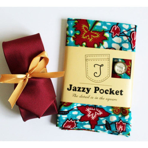 Jazzy Pocket Square - Red Petals - The Christian Gift Company