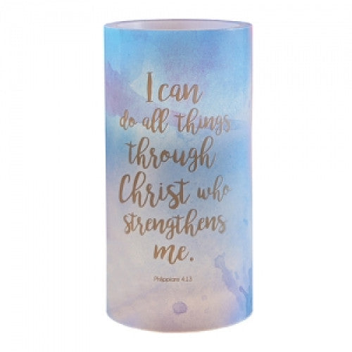 LED Candle - I Can Do All Things - The Christian Gift Company