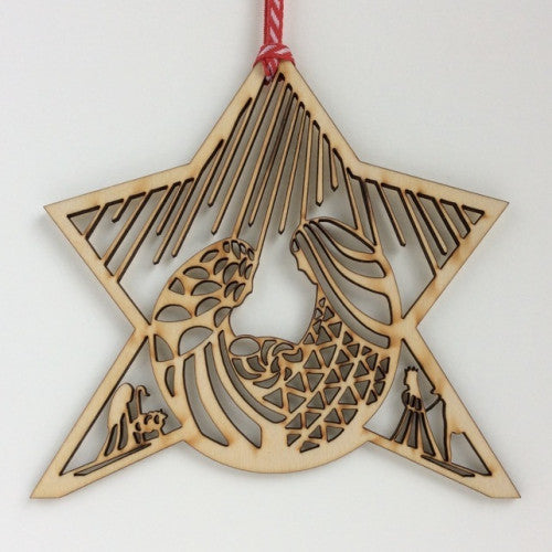 Laser Cut Nativity Star Decoration - The Christian Gift Company