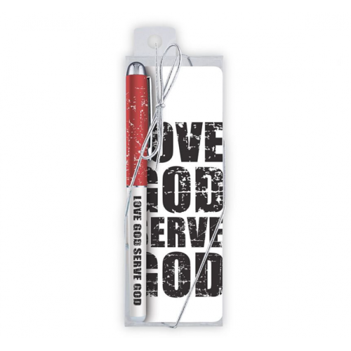 Love God Serve God Pen And Bookmark Set - The Christian Gift Company