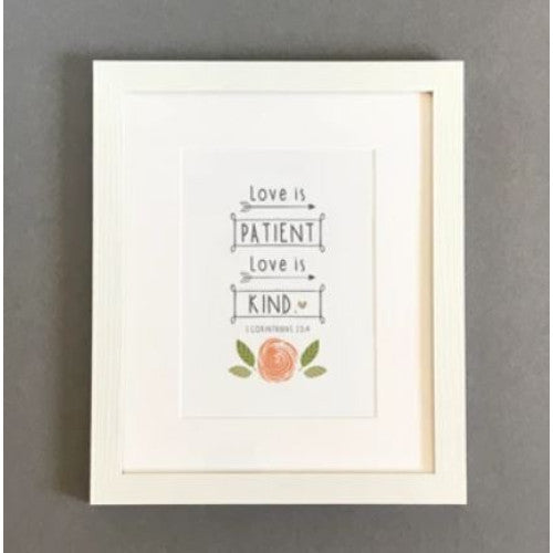 Love Is Patient Framed Print - The Christian Gift Company