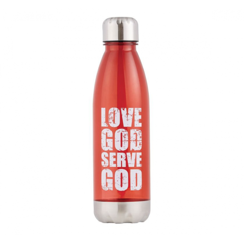 Love God Serve God Water Bottle - The Christian Gift Company