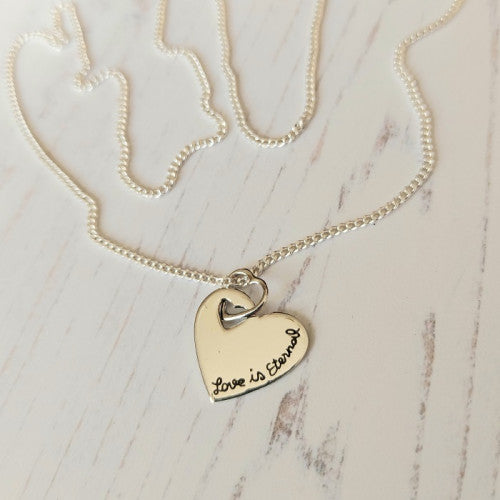 Love Is Eternal Heart Necklace - The Christian Gift Company