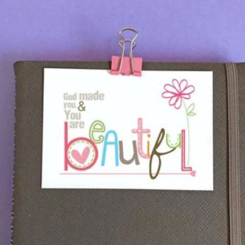 Mini Card: God Made You Beautiful - The Christian Gift Company