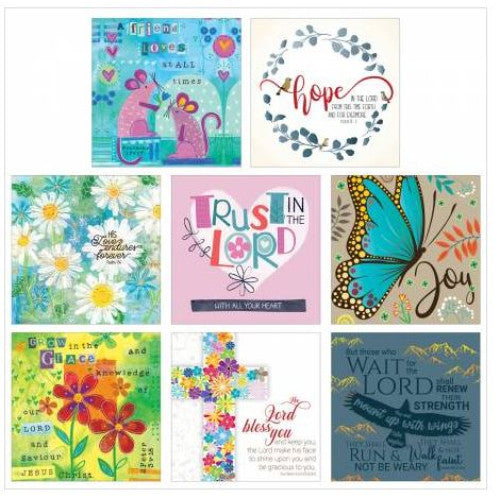 Pack Of 8 Mixed Notelets Hope - The Christian Gift Company
